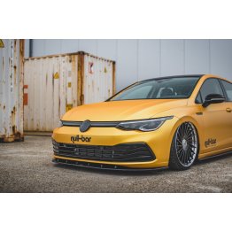 Накладка сплиттер на передний бампер на VW Golf VIII